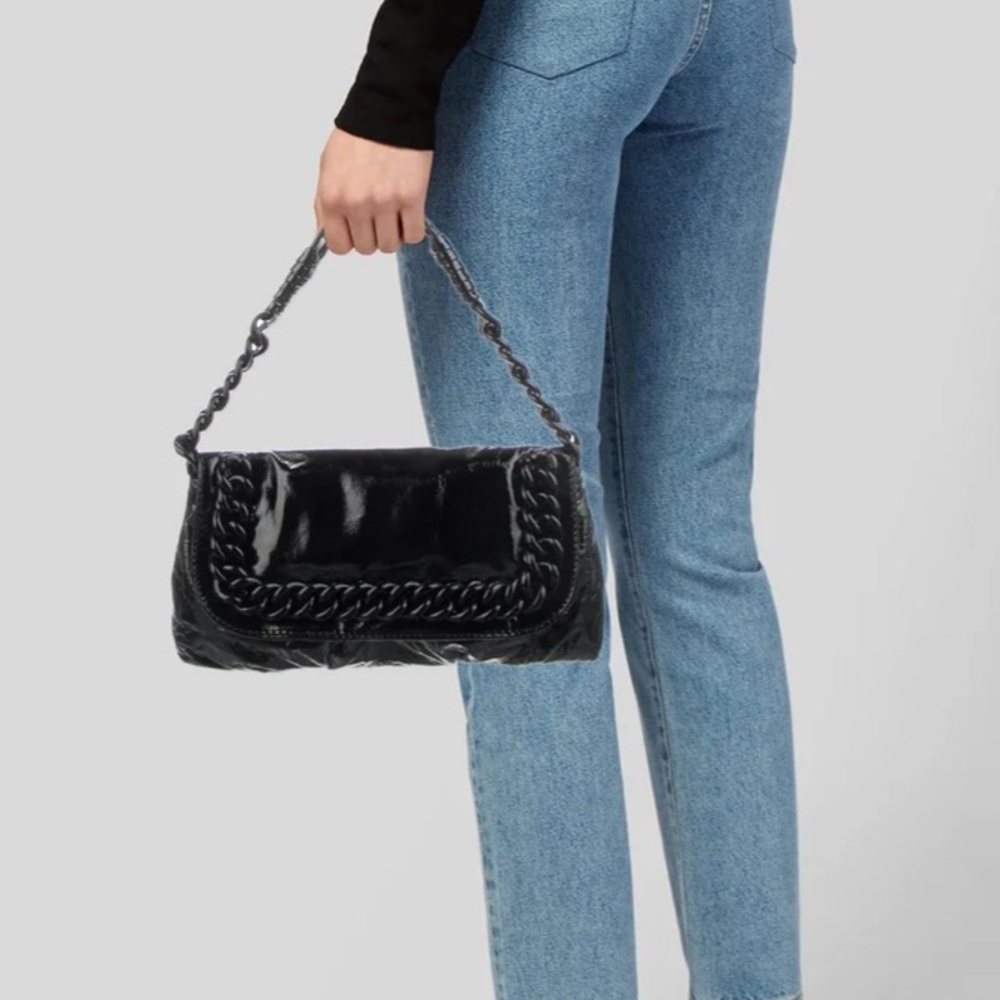 Michael Kors Rare Vintage Metallic Python Id Chai… - image 1